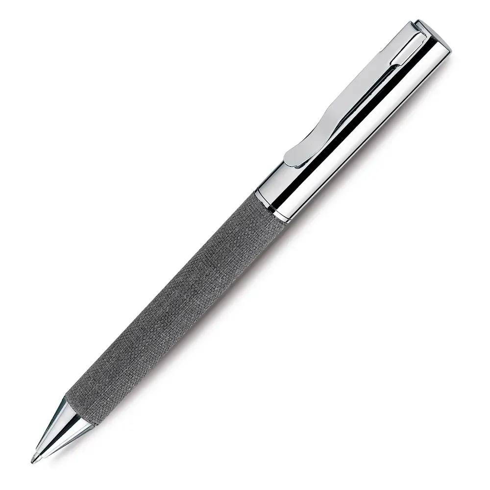 Caneta metal personalizada com estojo RPET na cor cinza