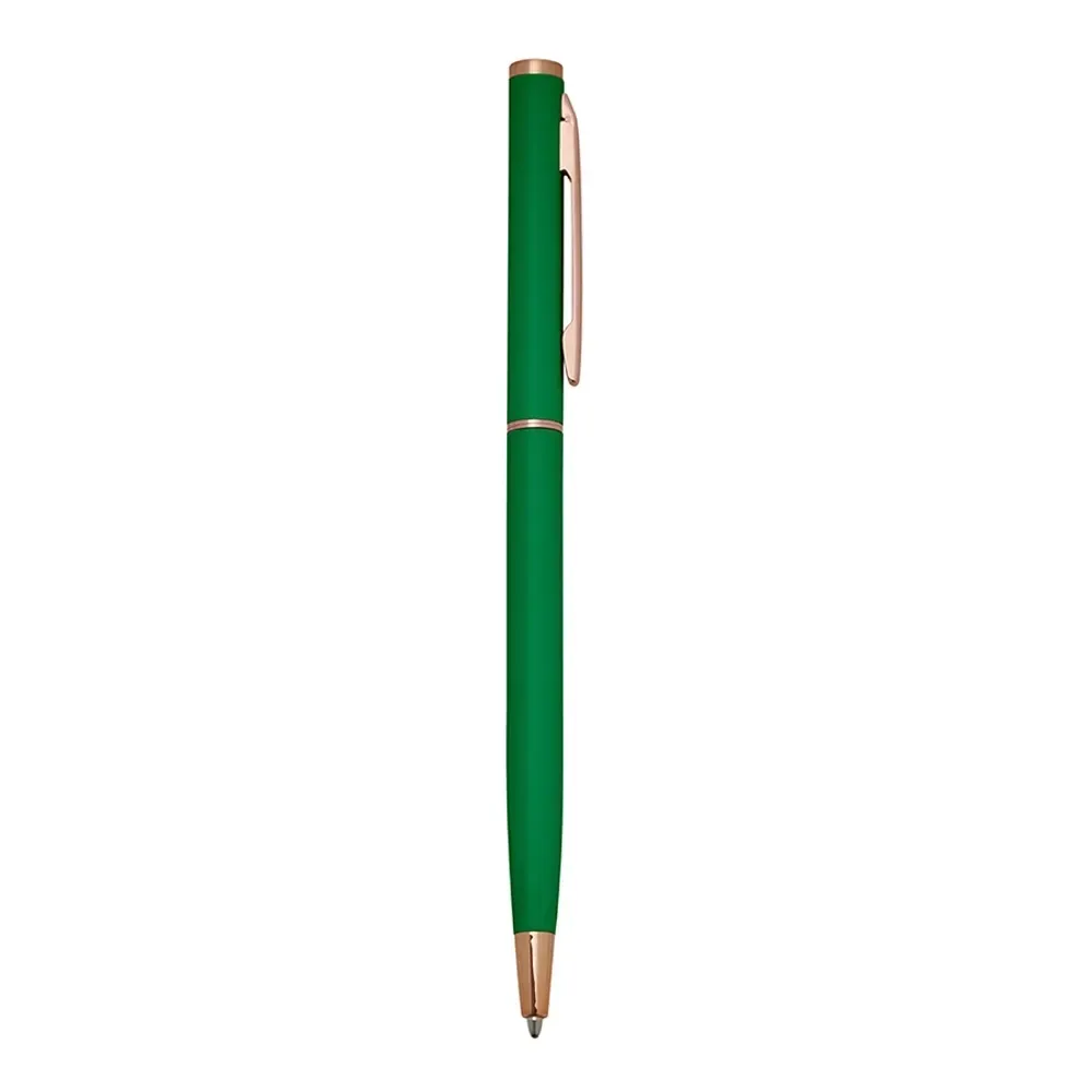Caneta metal personalizada ultraleve na cor verde escuro