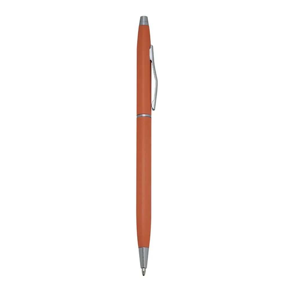 Caneta metal personalizada leve na cor laranja