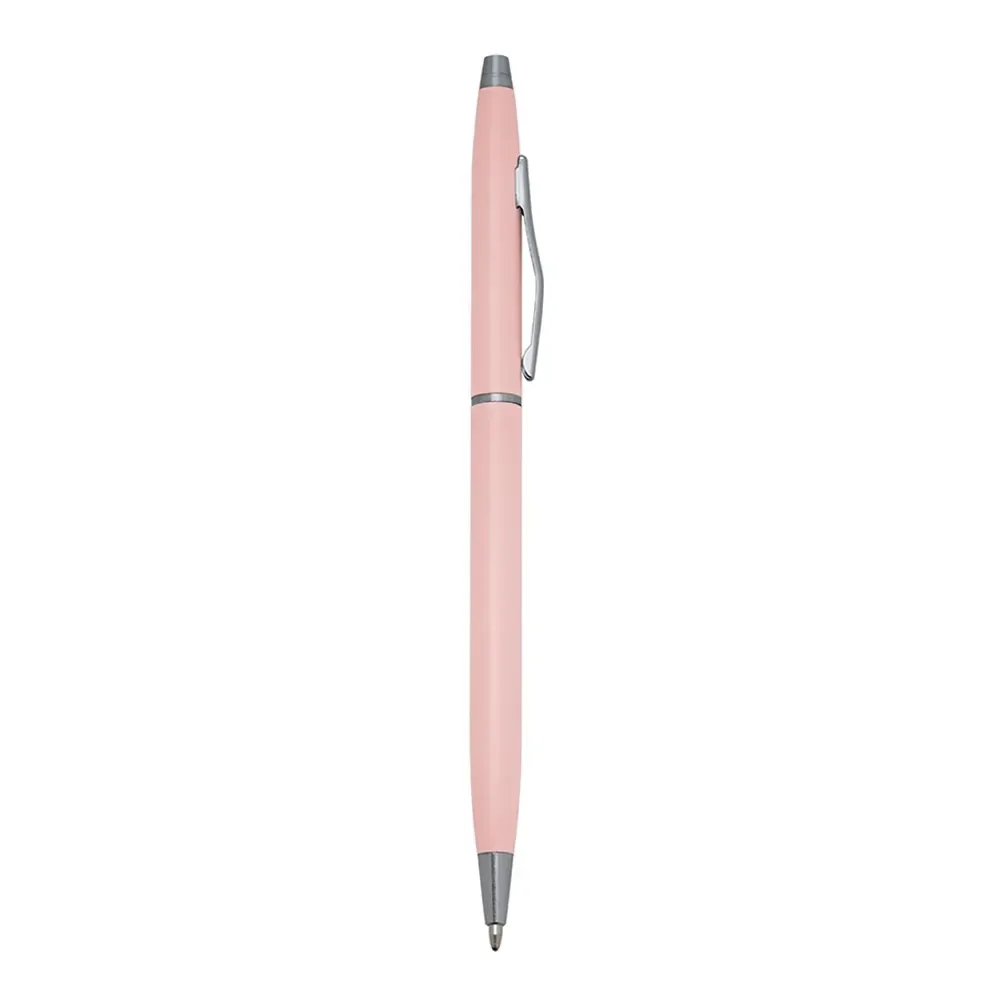 Caneta metal personalizada leve na cor rosa