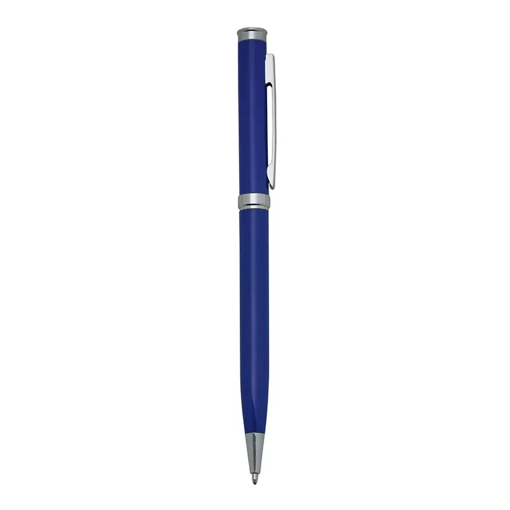 Caneta metal personalizada na cor azul escuro