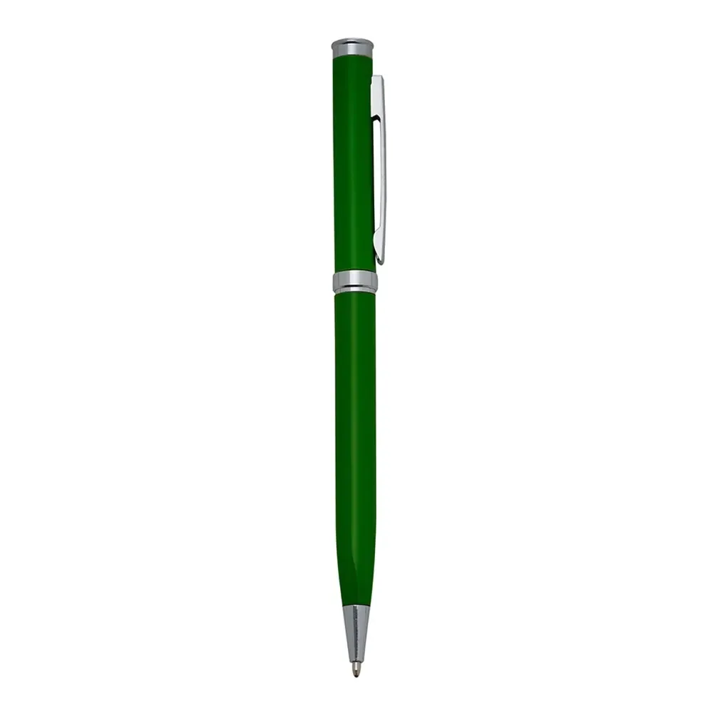 Caneta metal personalizada na cor verde escuro