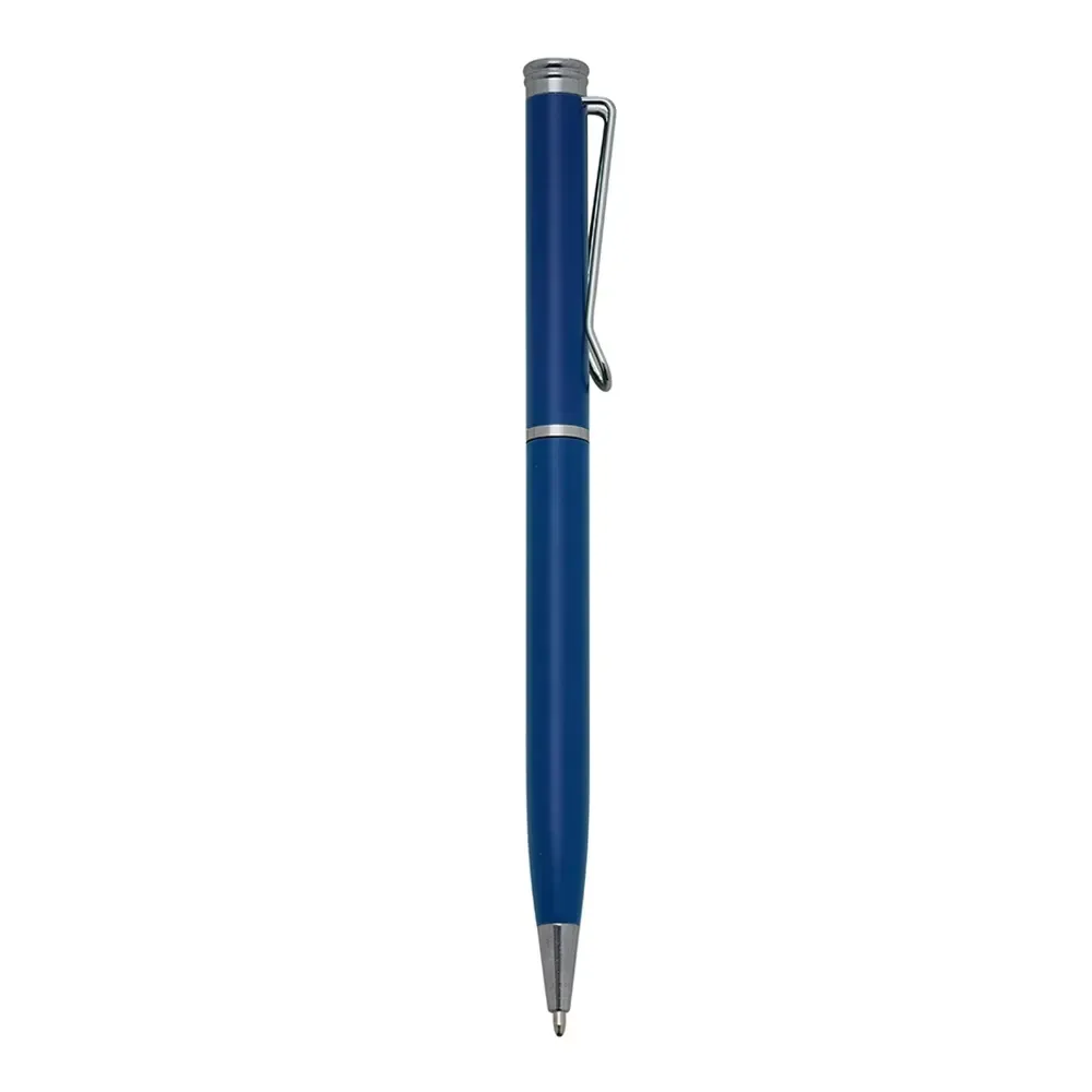 Caneta metal personalizada na cor azul escuro