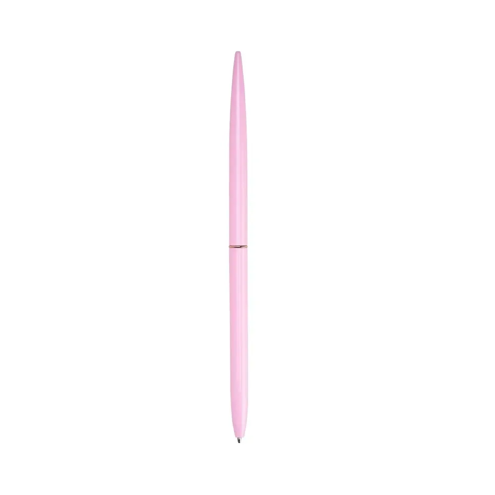 Caneta metal personalizada giratória rosa