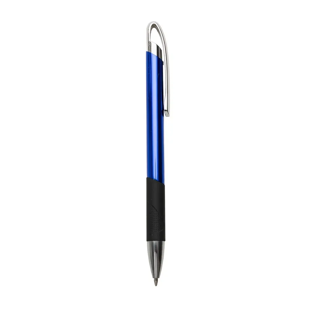 Caneta metal personalizada leve azul