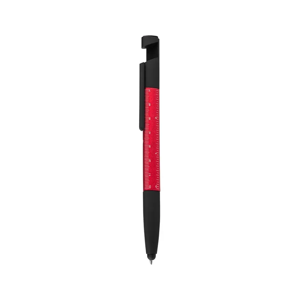Caneta Metal Multifunções personalizada vermelha