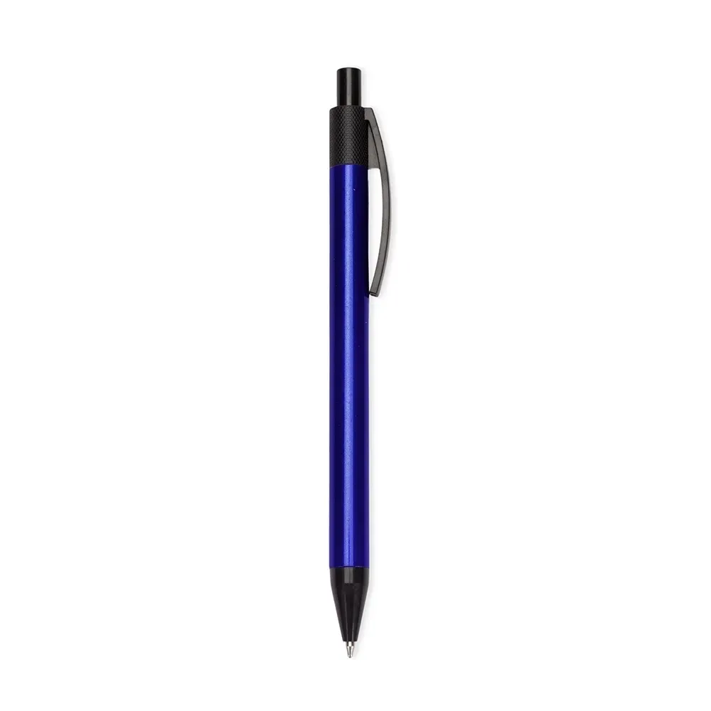 Caneta Metal com Ponteira e Clip em Plástico personalizada azul