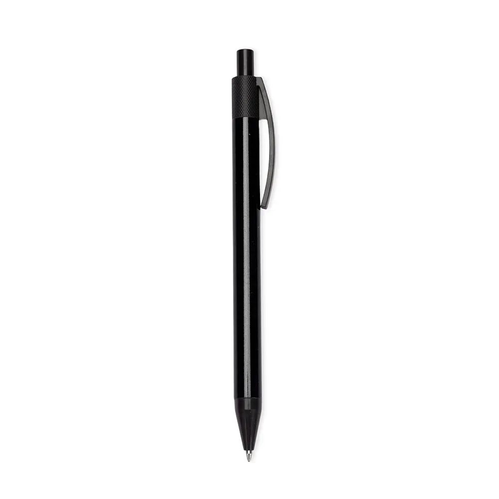 Caneta Metal com Ponteira e Clip em Plástico personalizada preto
