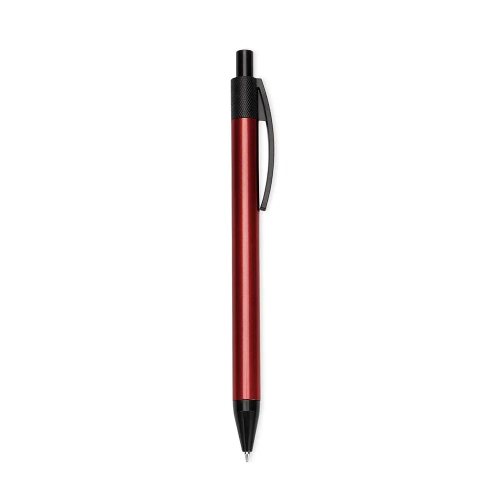 Caneta Metal com Ponteira e Clip em Plástico personalizada vermelho