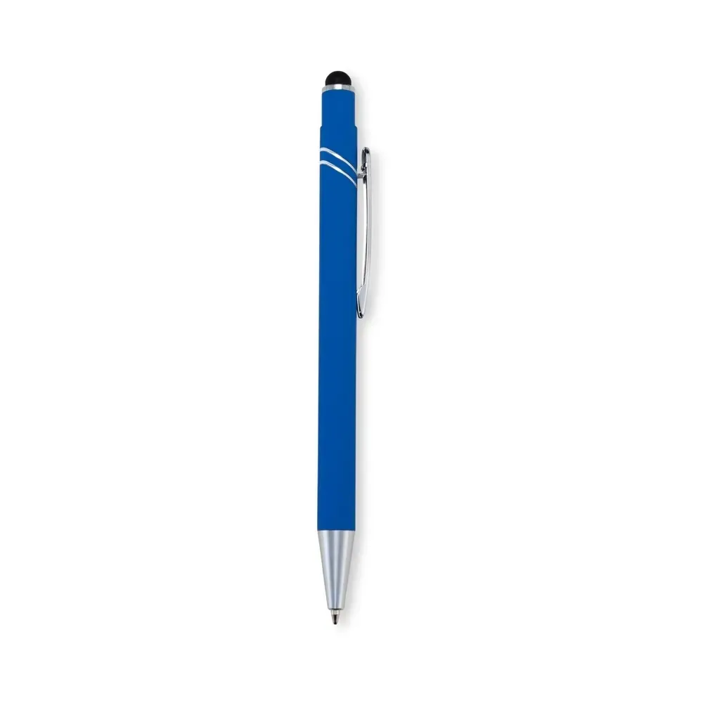 Caneta metal touch personalizada azul escuro