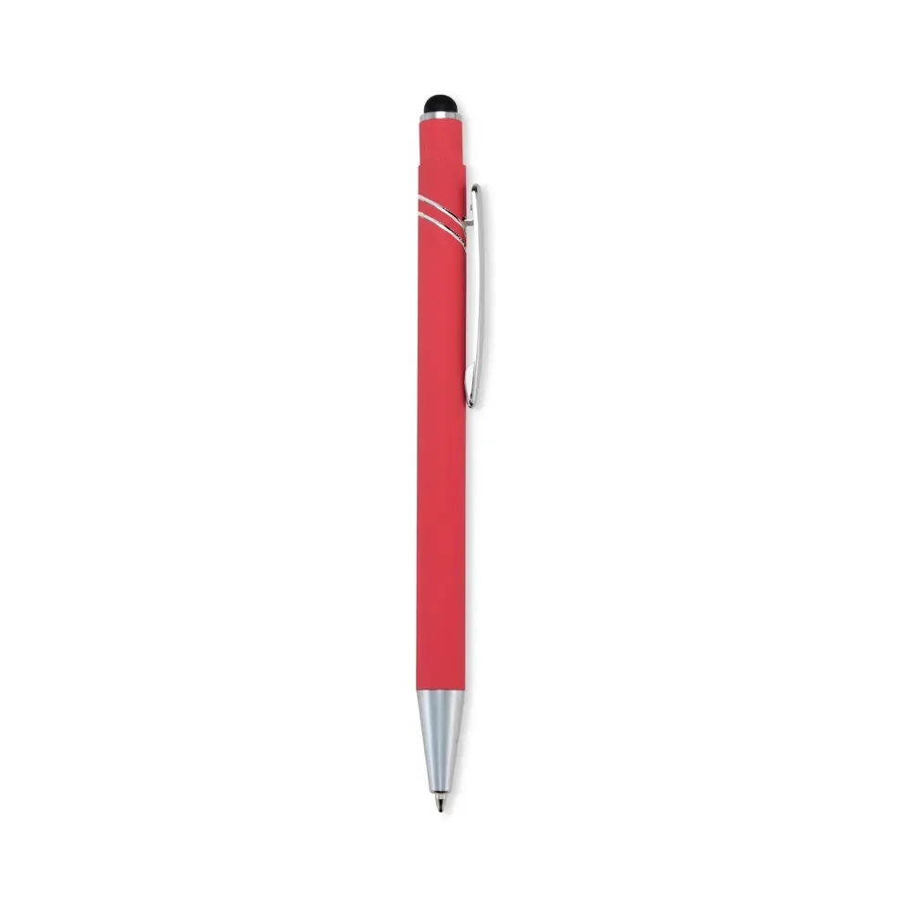 Caneta metal touch personalizada rosa escuro