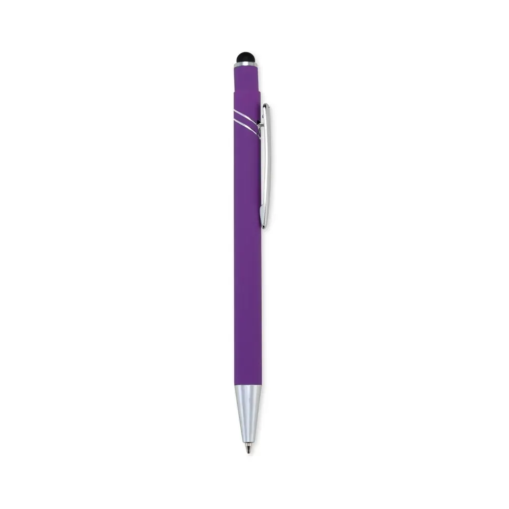 Caneta metal touch personalizada roxa