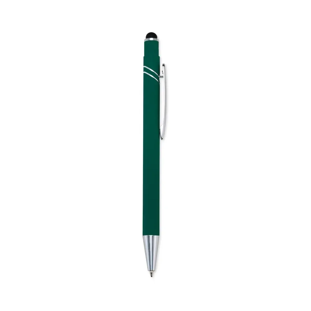 Caneta metal touch personalizada verde escuro