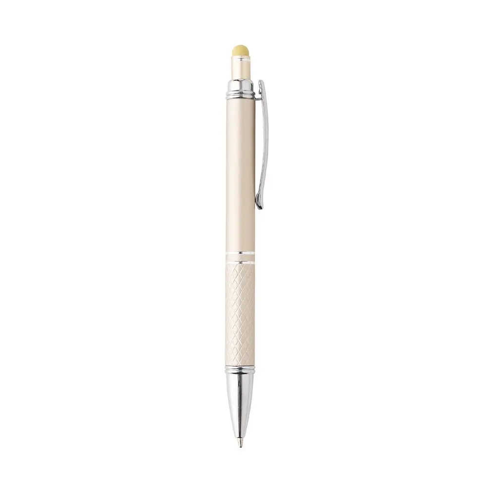 Caneta metal touch personalizada champagne
