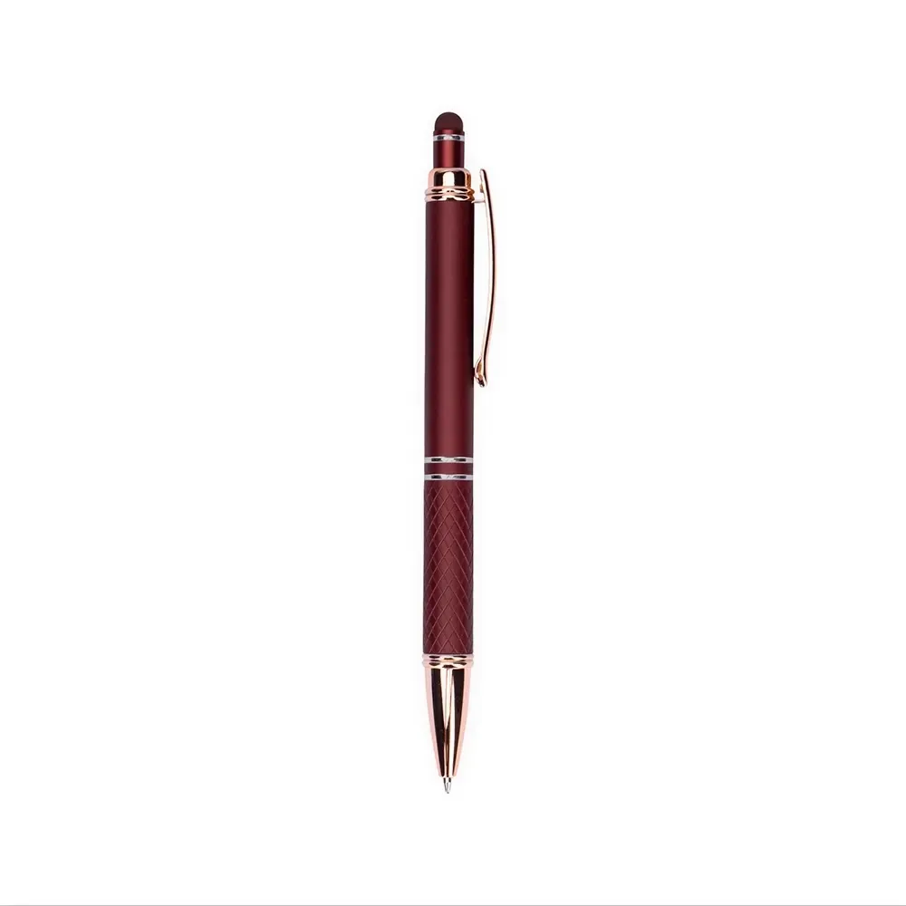 Caneta metal touch personalizada vinho
