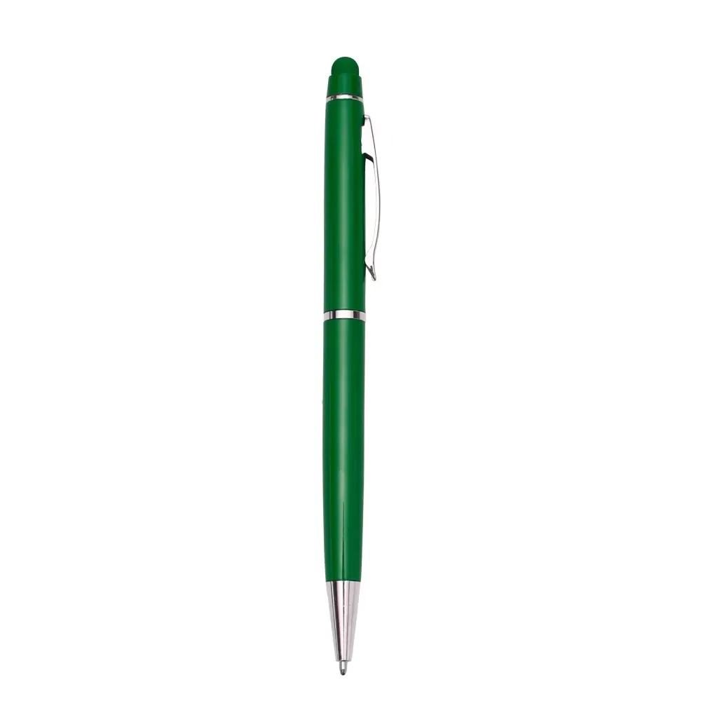 Caneta metal touch personalizada verde