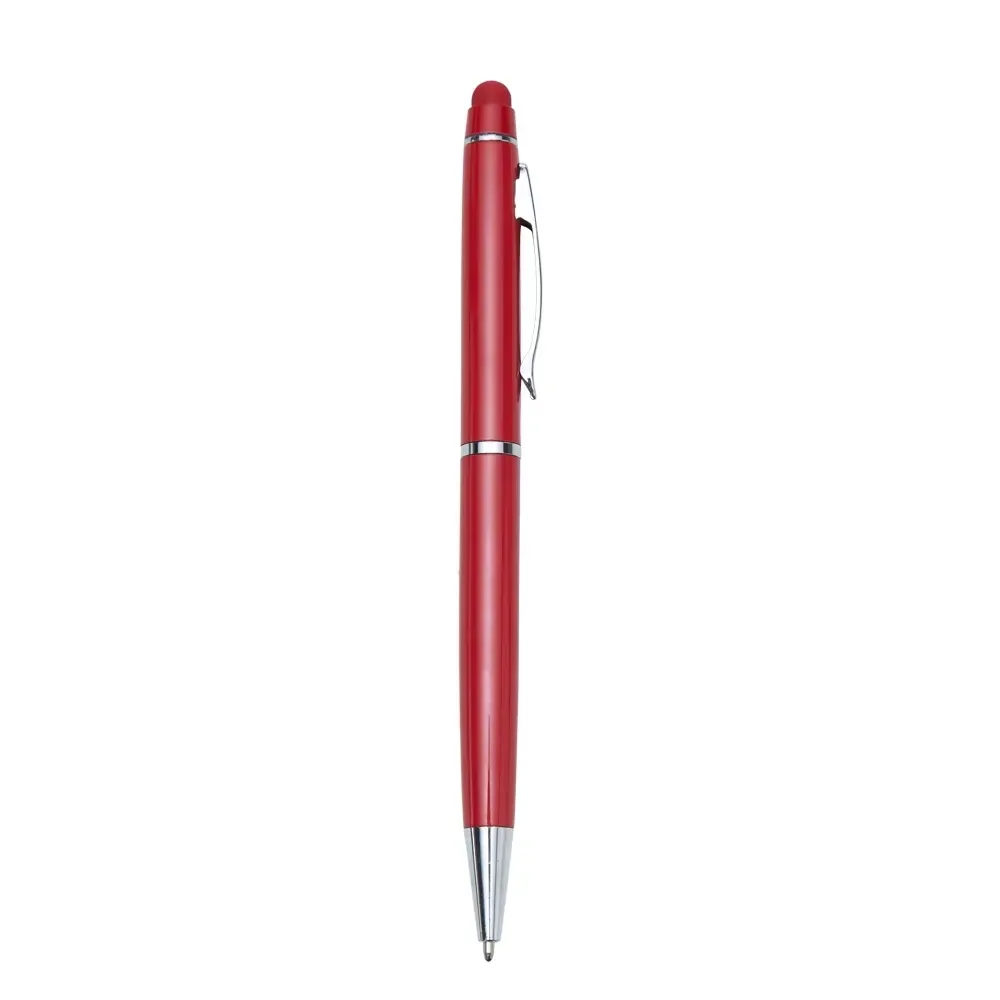 Caneta metal touch personalizada vermelha