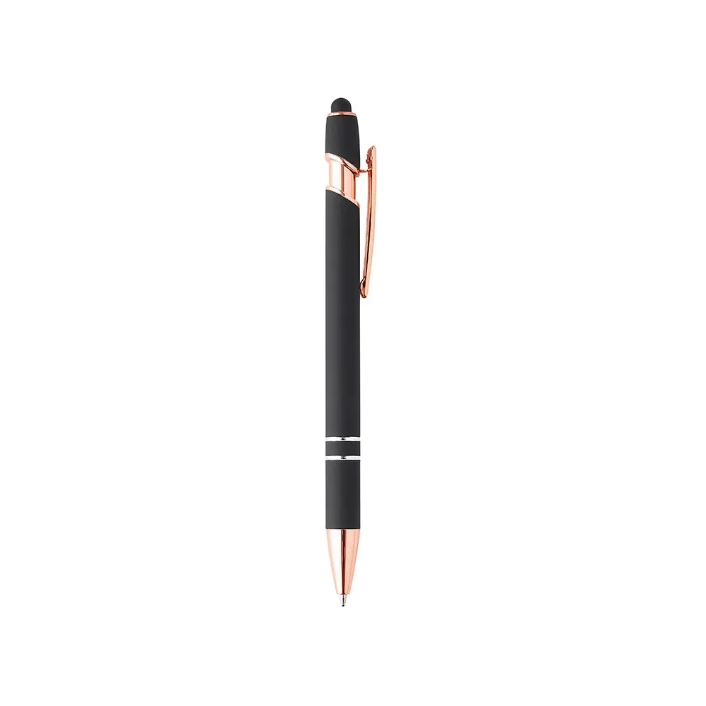 Caneta Metal Touch 17 Cores personalizada preta