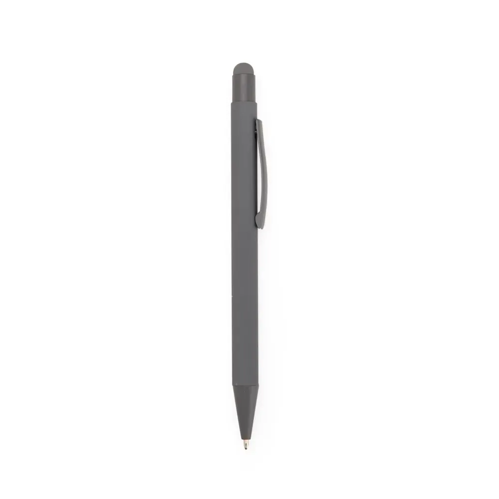 Caneta metal touch personalizada cinza