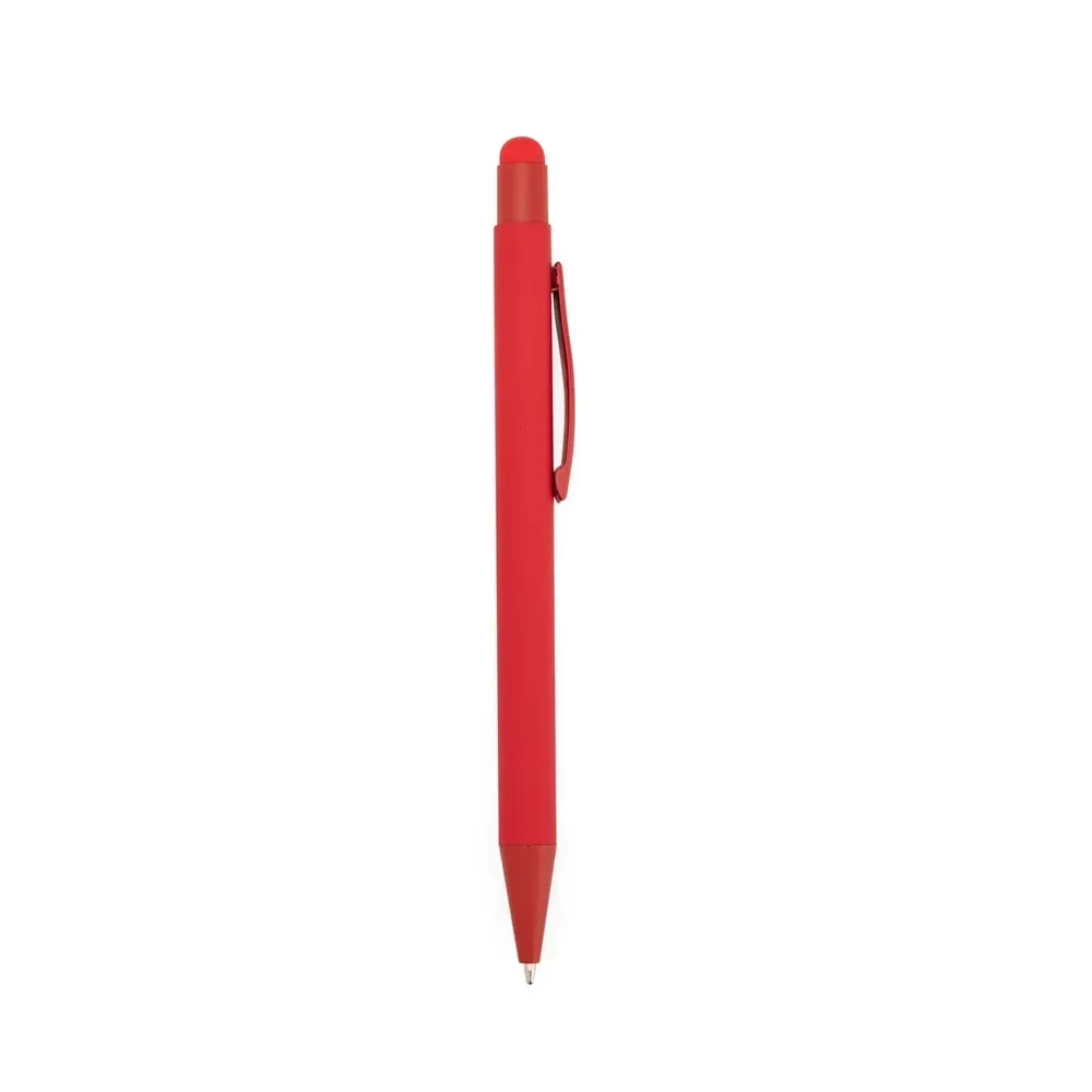 Caneta metal touch personalizada vermelha