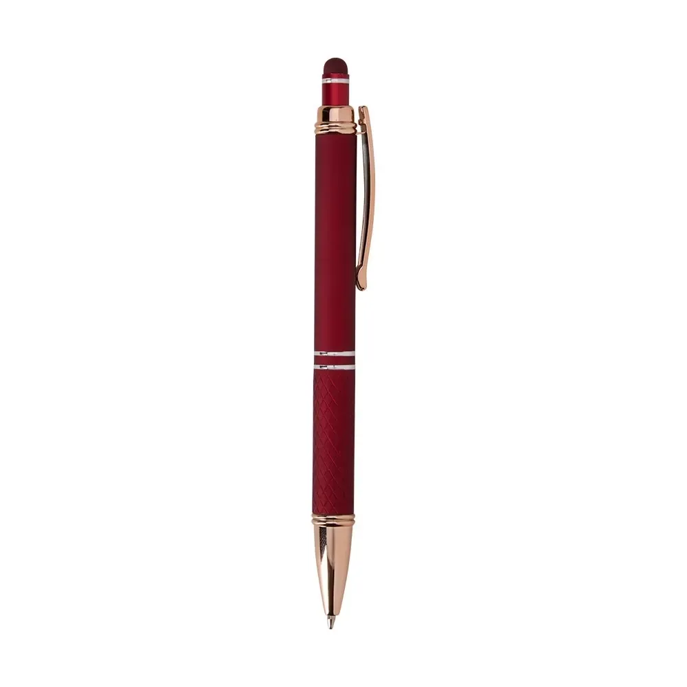 Caneta metal touch personalizada vinho