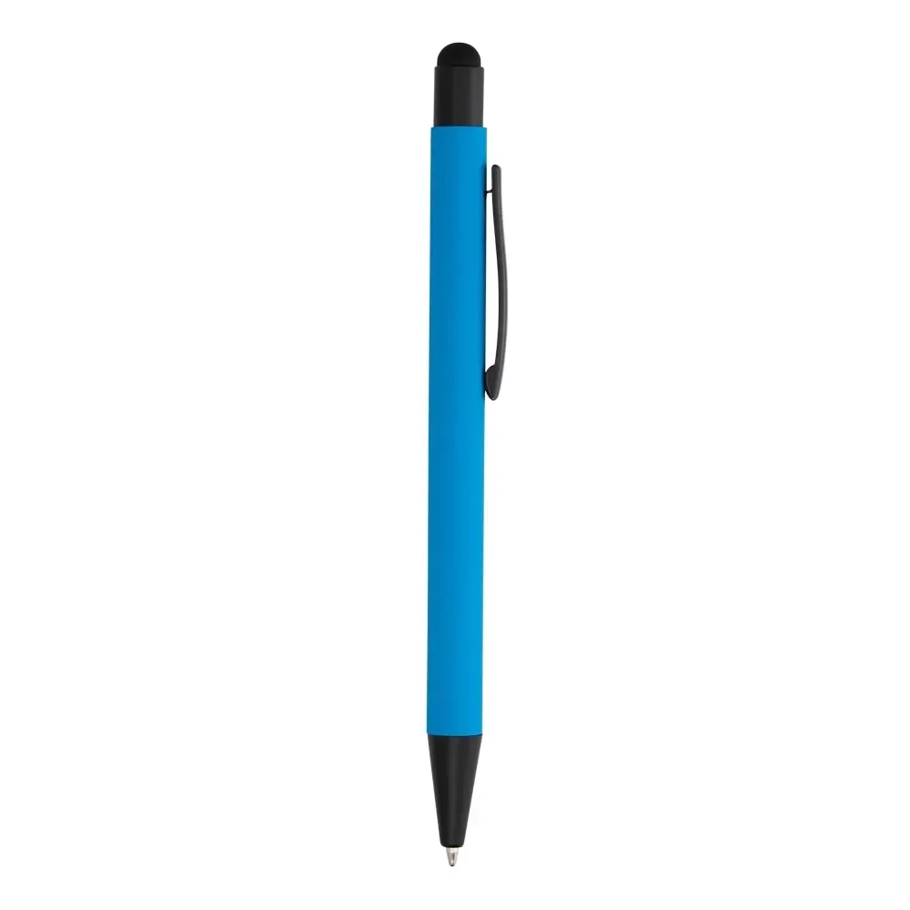Caneta metal touch personalizada azul claro