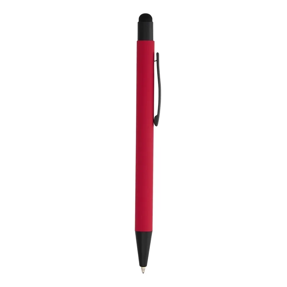 Caneta metal touch personalizada vermelha