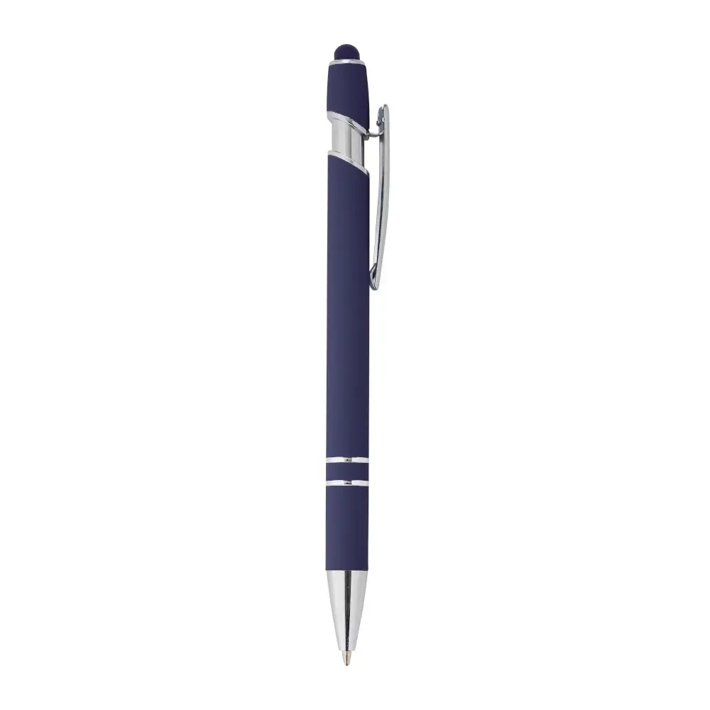 Caneta Metal Touch Acabamento Soft personalizada azul