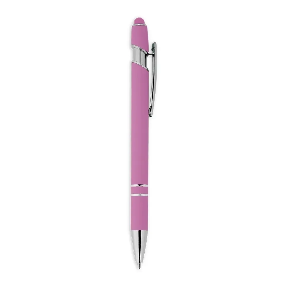 Caneta Metal Touch Acabamento Soft personalizada rosa