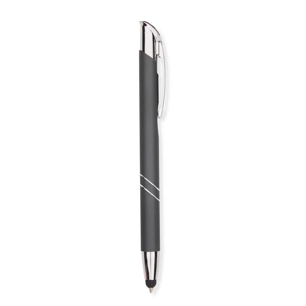 Caneta Metal Touch com Acionador Texturizado personalizada chumbo