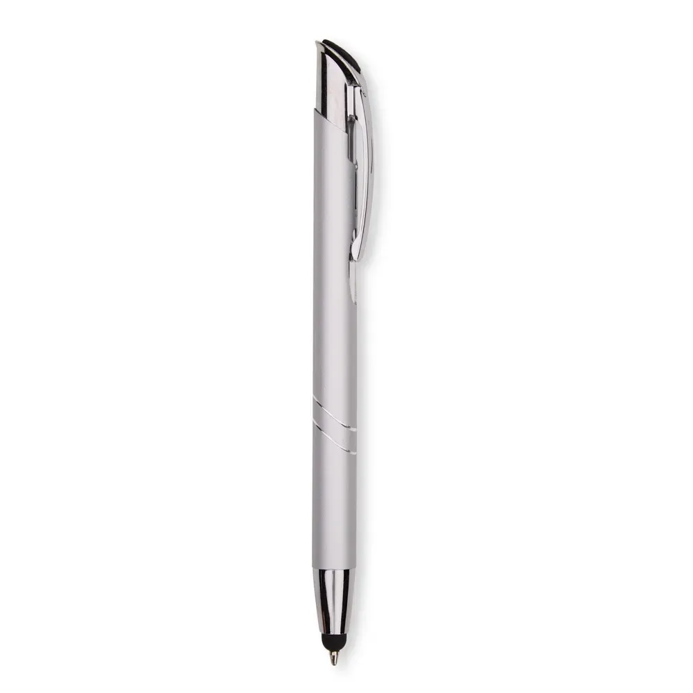 Caneta Metal Touch com Acionador Texturizado personalizada prata