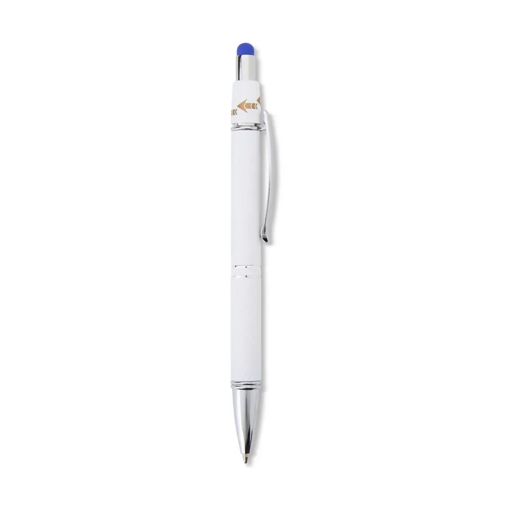 Caneta Metal Touch Antiestresse personalizada azul escuro