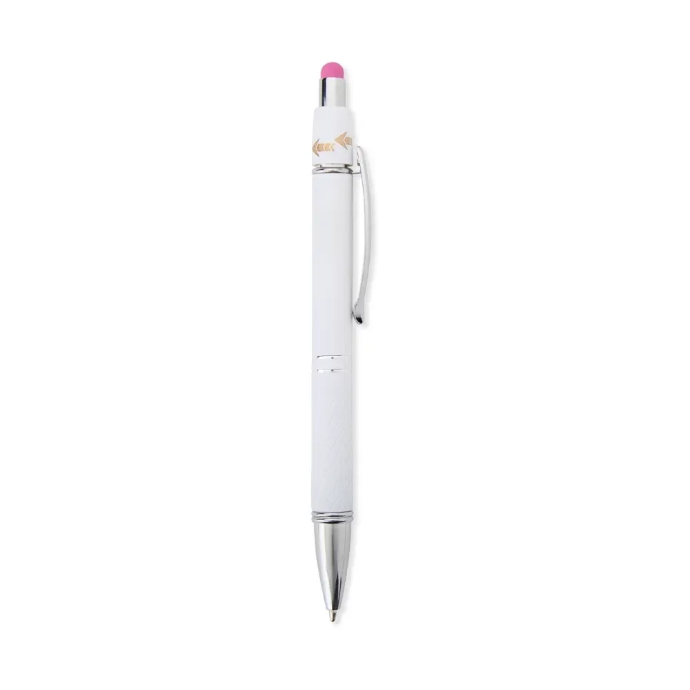Caneta Metal Touch Antiestresse personalizada rosa