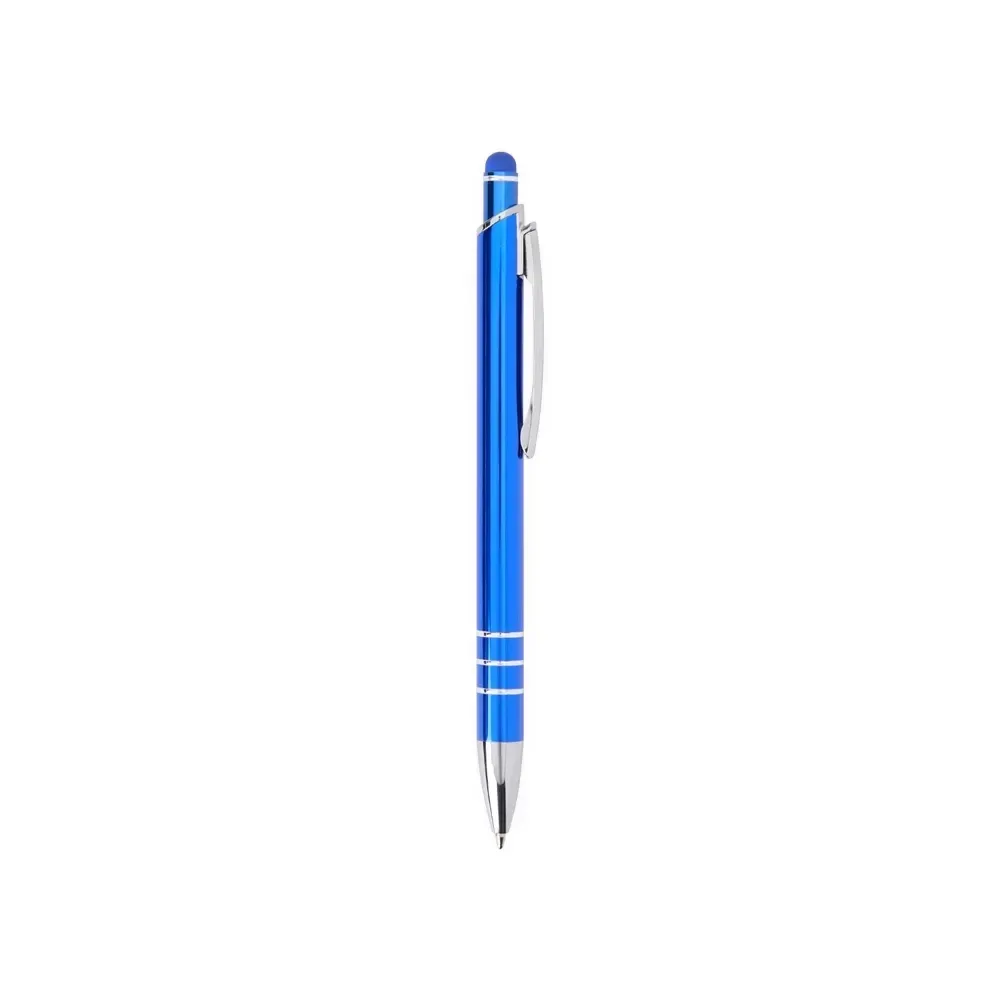 Caneta Metal Touch com Clipe Metálico personalizada azul