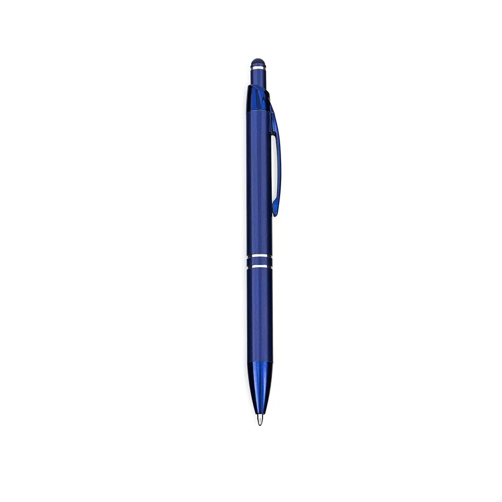 Caneta metal touch personalizada azul escuro