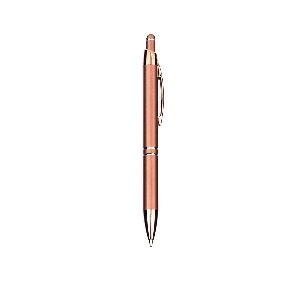 Caneta metal touch personalizada rosé