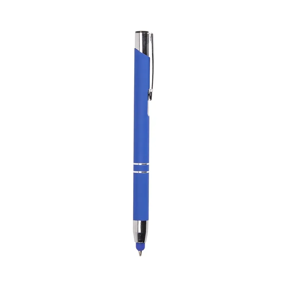 Caneta Metal Touch Compacta personalizada azul