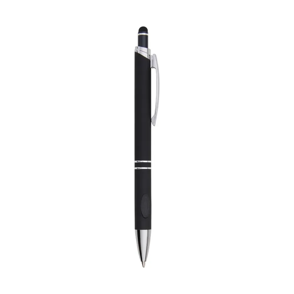 Caneta metal touch personalizada cores vibrantes preta