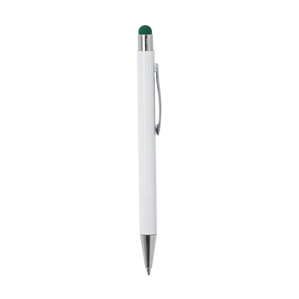 Caneta metal touch personalizada corpo fino verde