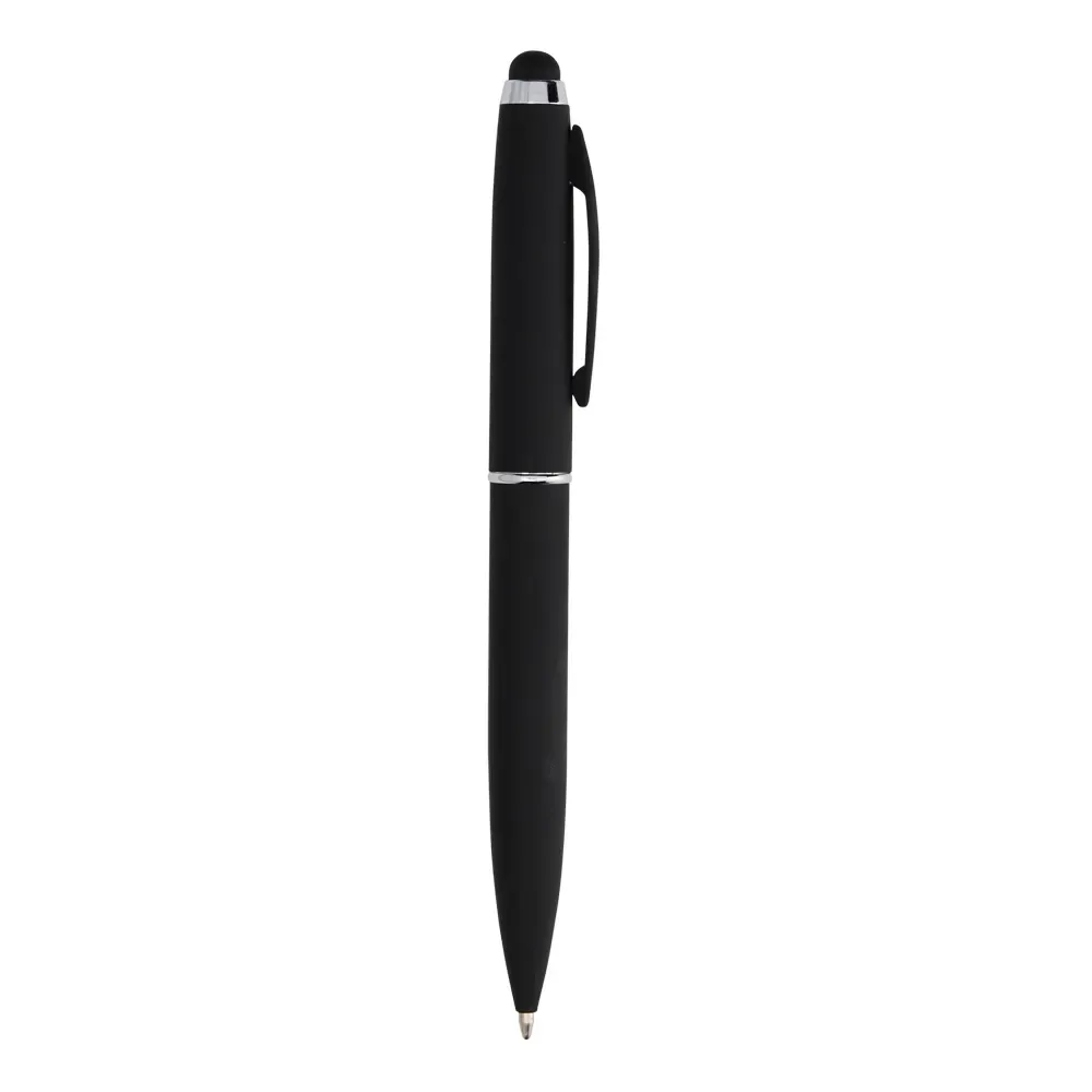 "Caneta Metal Touch Personalizada Giratória preto"