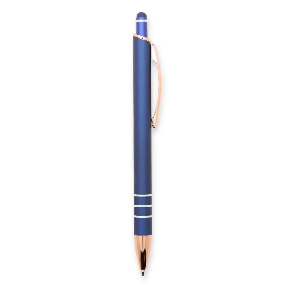 Caneta Metal Touch Gravação Ampla personalizada azul