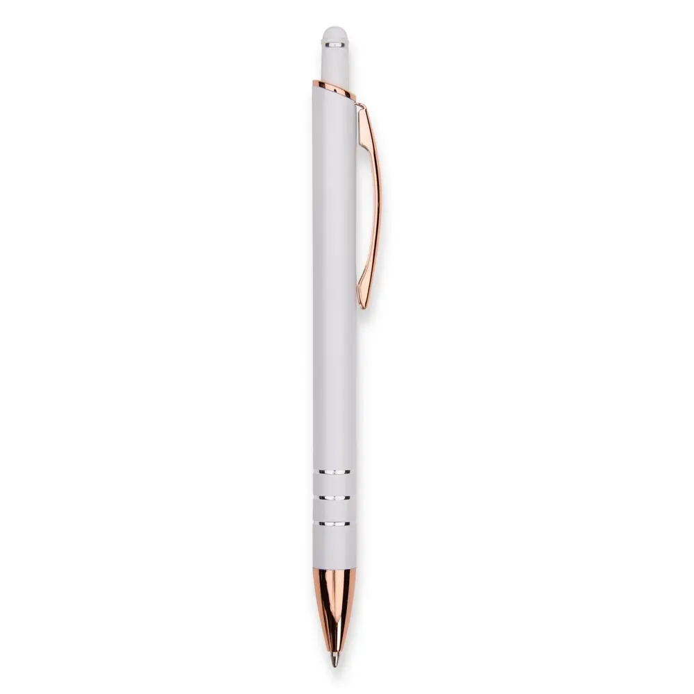 Caneta Metal Touch Gravação Ampla personalizada branco