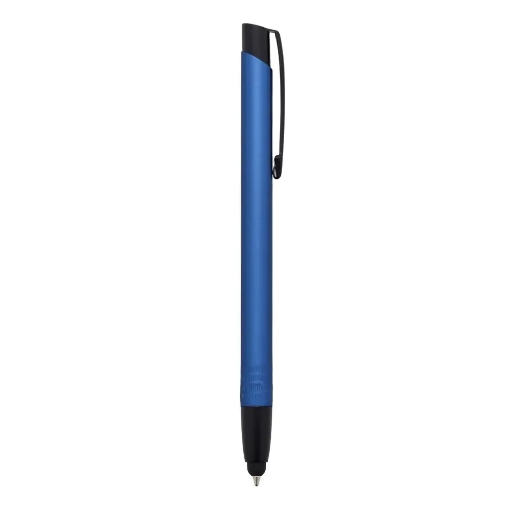 Caneta metal touch personalizada azul