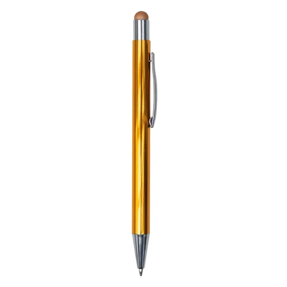 Caneta Metal Touch Multicor personalizada dourada
