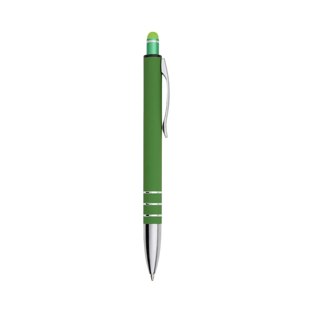 Caneta metal touch personalizada verde