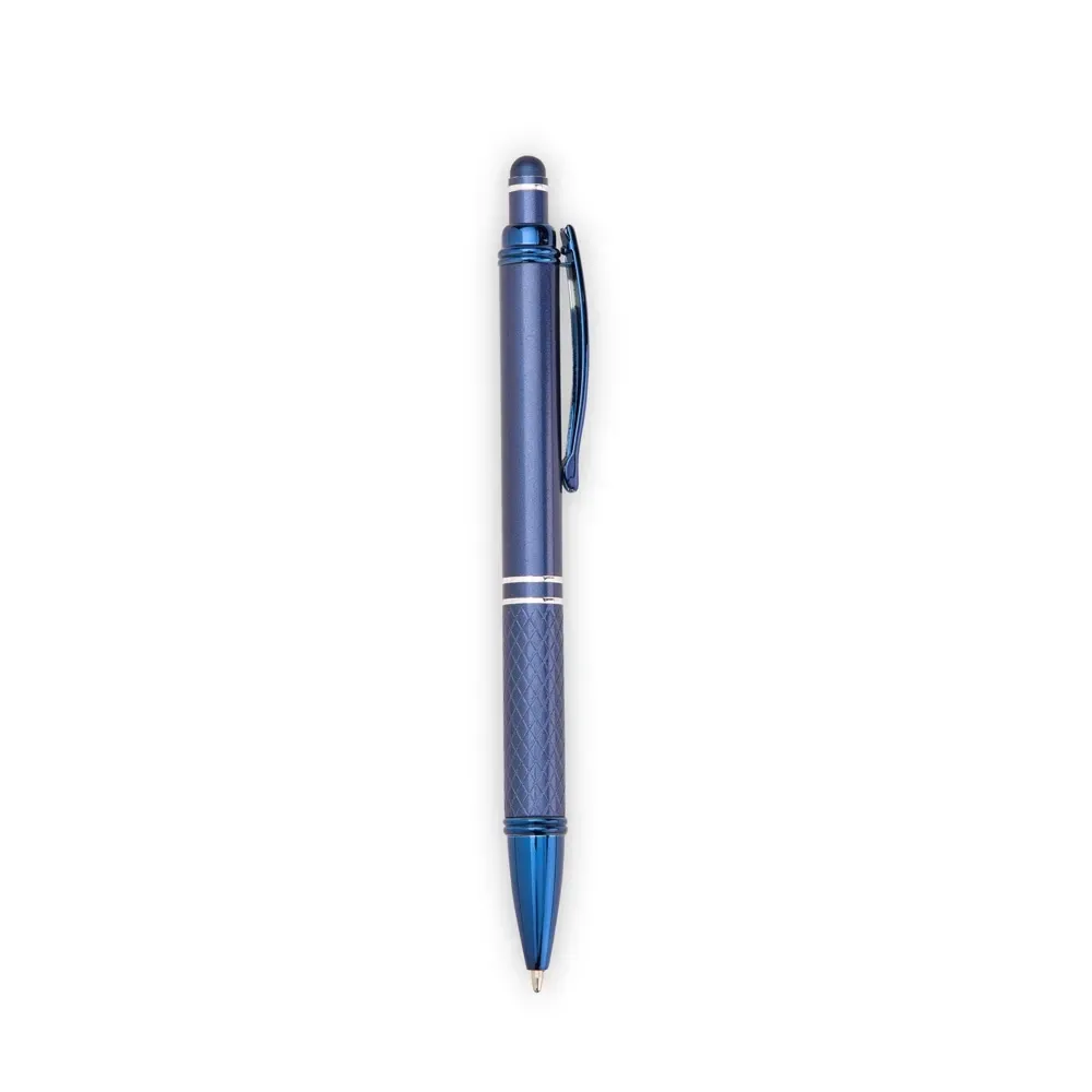 Caneta metal touch personalizada pesada azul