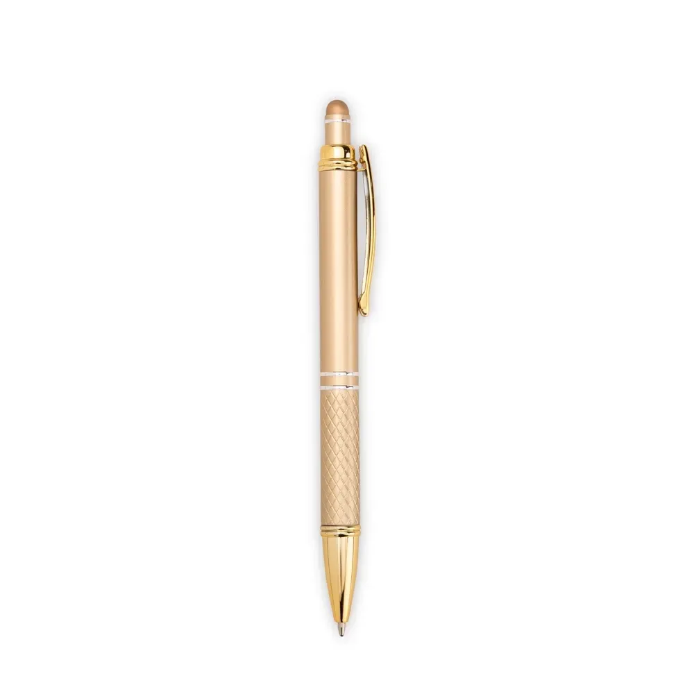 Caneta metal touch personalizada pesada dourada