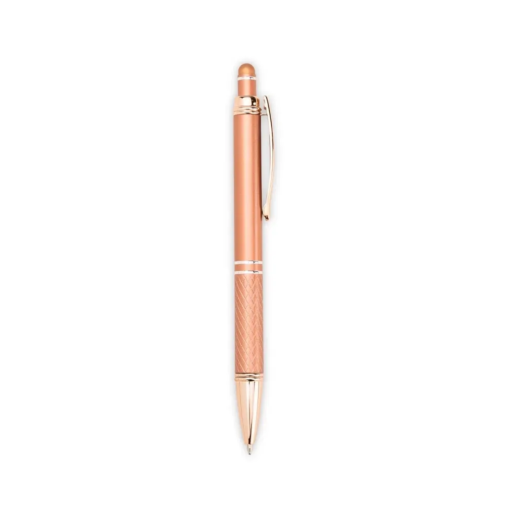 Caneta metal touch personalizada pesada rosé