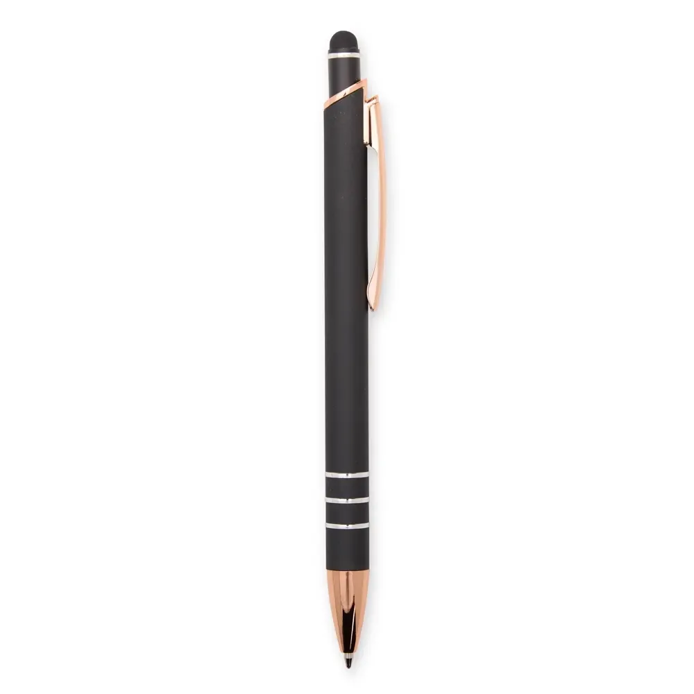 Caneta Metal Touch Slim personalizada preto