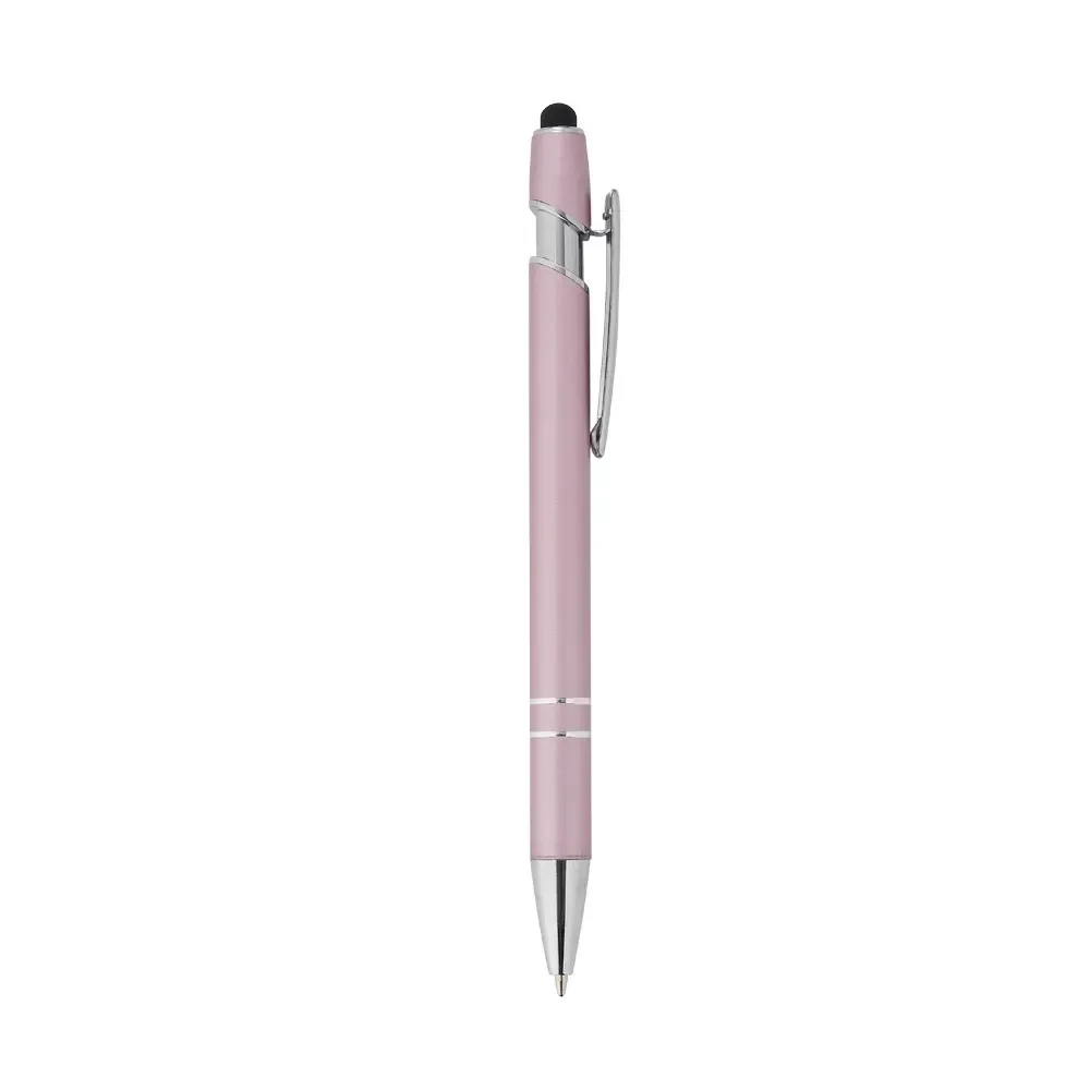 Caneta Metal Touch Tons Metálicos personalizada rosa